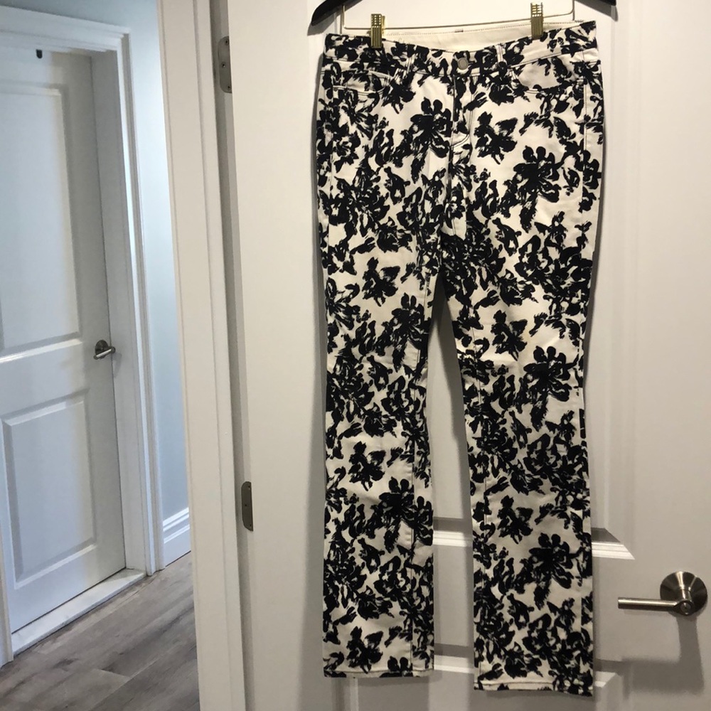 Ann Taylor Modern Fit Floral Denim Pants